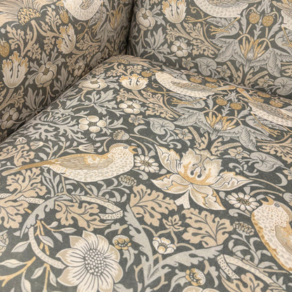 ‘Jhonson’ Green and Yellow Combination Floral Pattern Velvet Winged Accent Chair