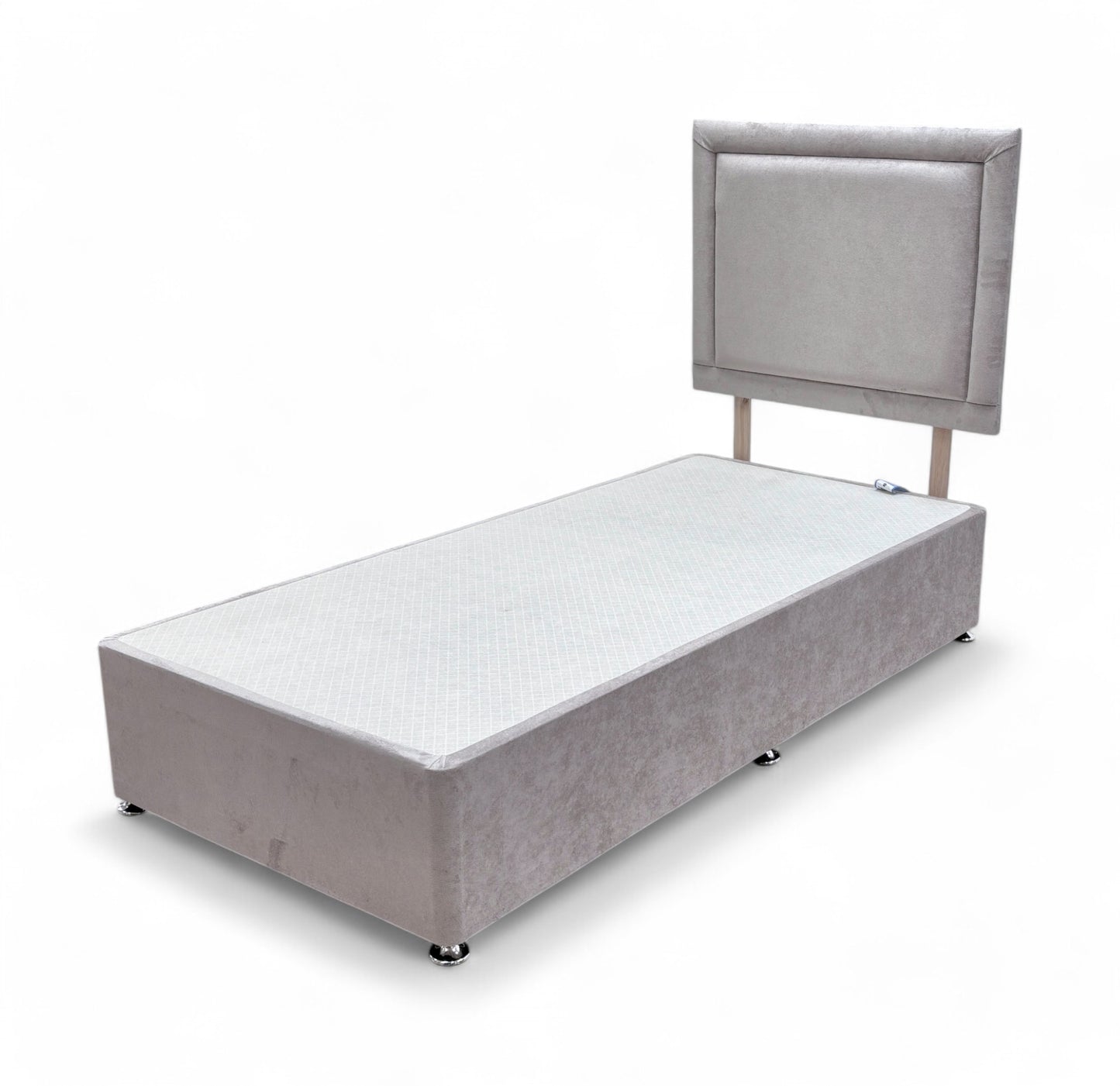 ‘Chaplin’ Verona Mushroom Fabric Single Bed
