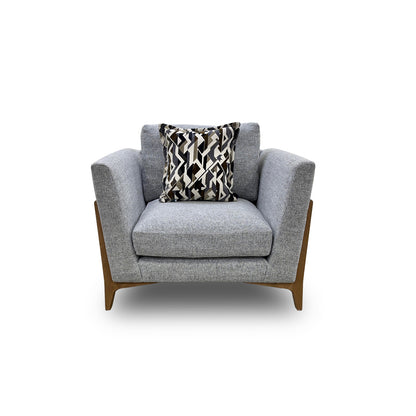 Ercol ‘Iris’ Pale Grey Fabric Armchair