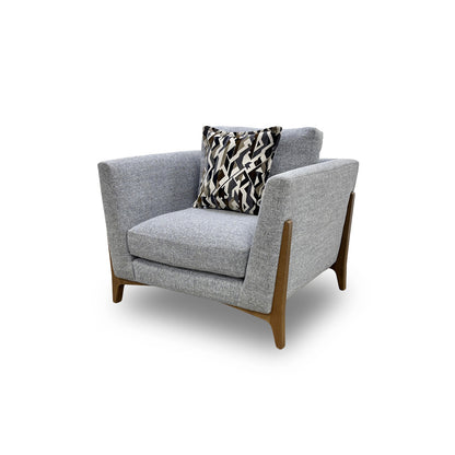 Ercol ‘Iris’ Pale Grey Fabric Armchair