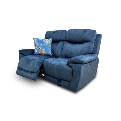 Side view of the ‘Sloane’ sofa with one seat extended, showcasing the range of motion and depth.