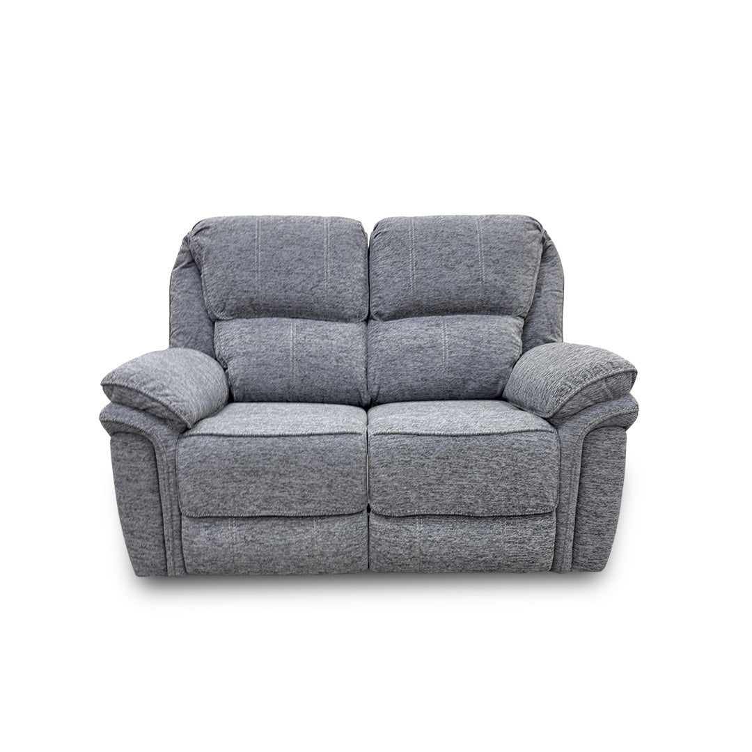 ‘Belmont’ Grey Fabric Manual Recliner 2 Seater Sofa