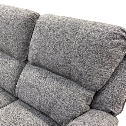 ‘Belmont’ Grey Fabric Manual Recliner 2 Seater Sofa