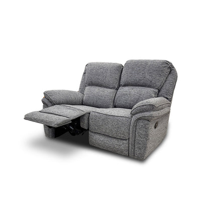 ‘Belmont’ Grey Fabric Manual Recliner 2 Seater Sofa