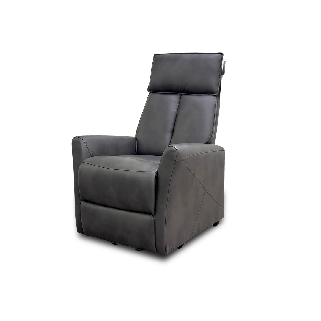 ‘Lomon’ Grey Faux Leather Lift & Rise Chair