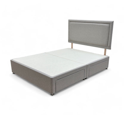 ‘Chaplin’ Heritage Mink Velvet King Bed with 4 Drawers
