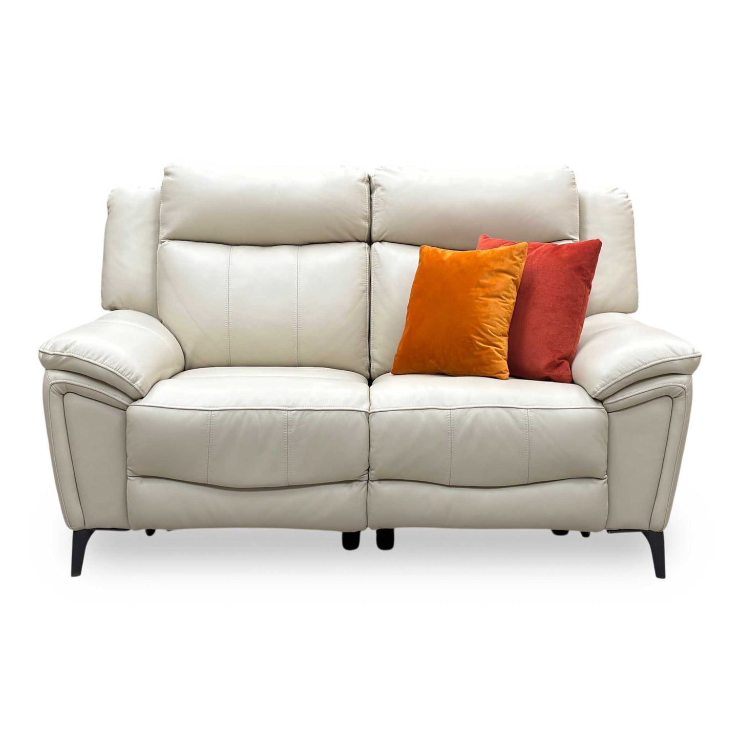 ‘Panache' Bone China Cat-60_05 Leather 2 Seater Power Recliner Sofa