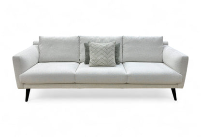 ‘Talha’ Ivory Fabric 4 Seater Sofa