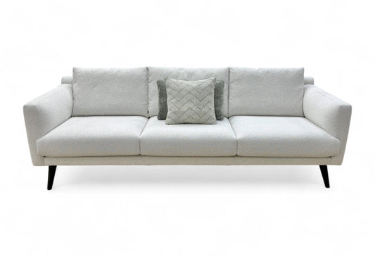 ‘Talha’ Ivory Fabric 4 Seater Sofa