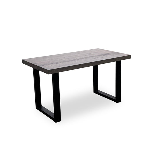 Bodahl Compact ‘Terra’ 02 Smoked 140cm Straight Edge Dining Table with U-Shaped Legs