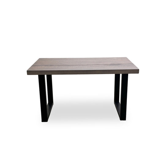 Bodahl Compact ‘Terra’ 02 Smoked 140cm Straight Edge Dining Table with U-Shaped Legs