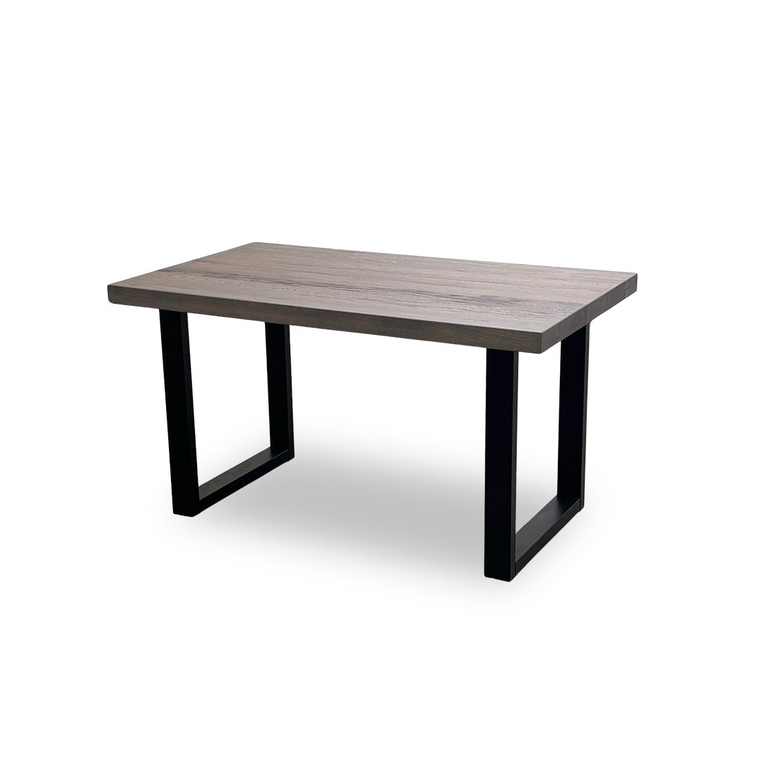 Bodahl Compact ‘Terra’ 02 Smoked 140cm Straight Edge Dining Table with U-Shaped Legs