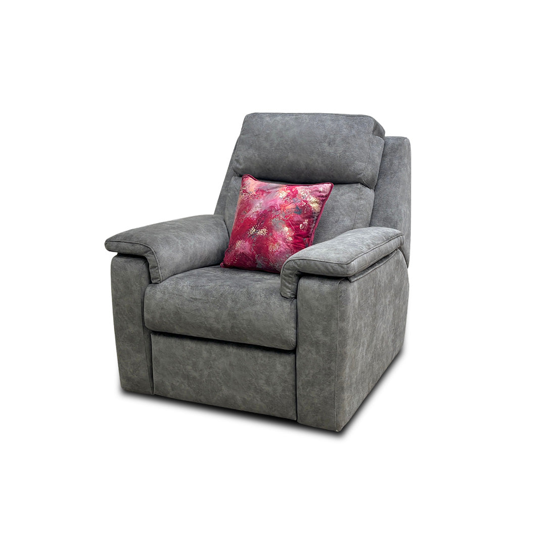 G Plan ‘Thornbury’ Grey Marbled Velvet Power Recliner Chair with Power Headrest and Power Lumbar