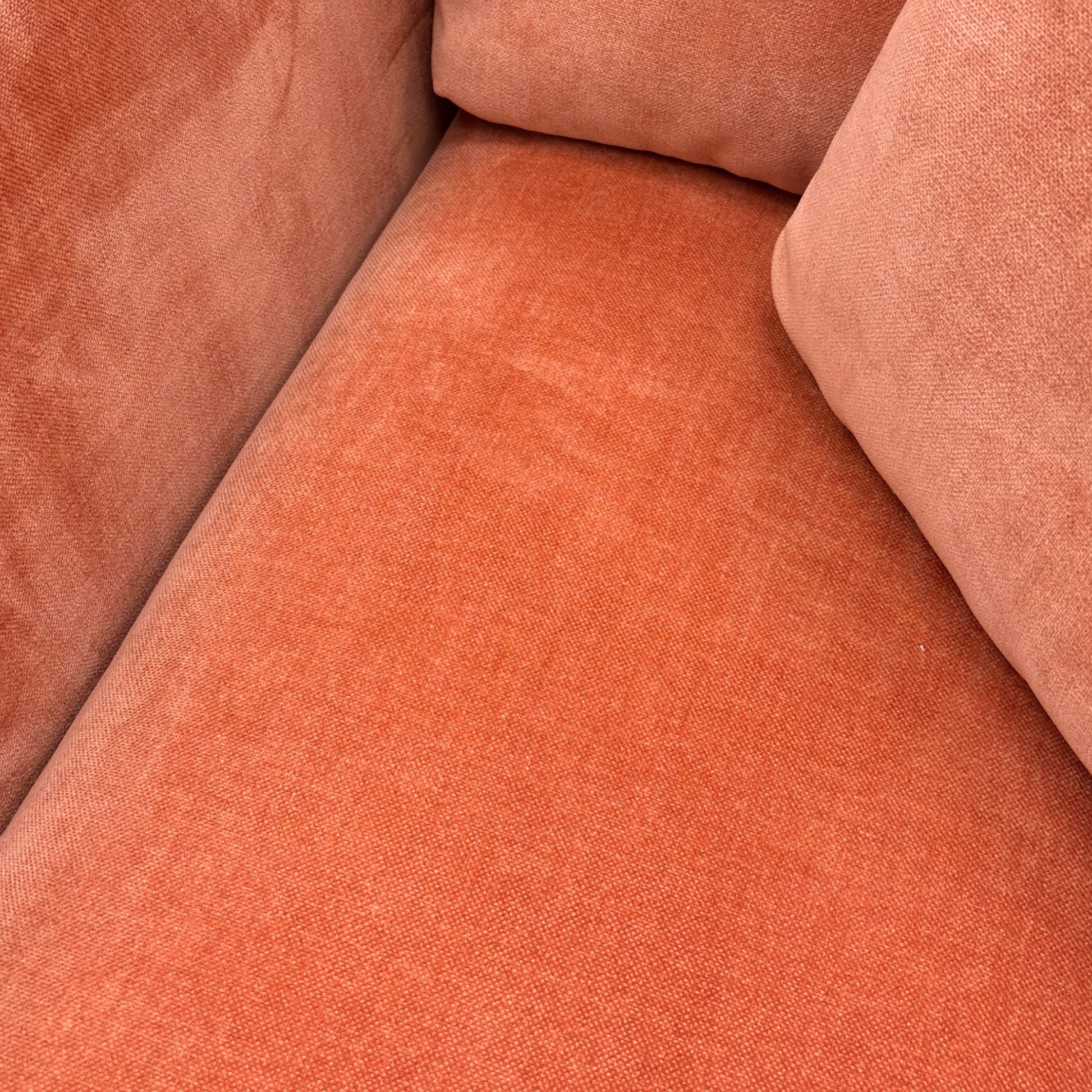 Close-up of a textured orange chair