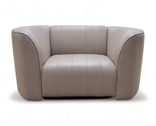 ‘The Fitzrovia' Latte Leather Chair