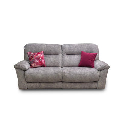 ‘Elixir’ Dapple Grey Marble Effect Manual Recliner 3 Seater Sofa