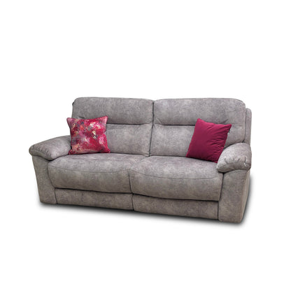 ‘Elixir’ Dapple Grey Marble Effect Manual Recliner 3 Seater Sofa