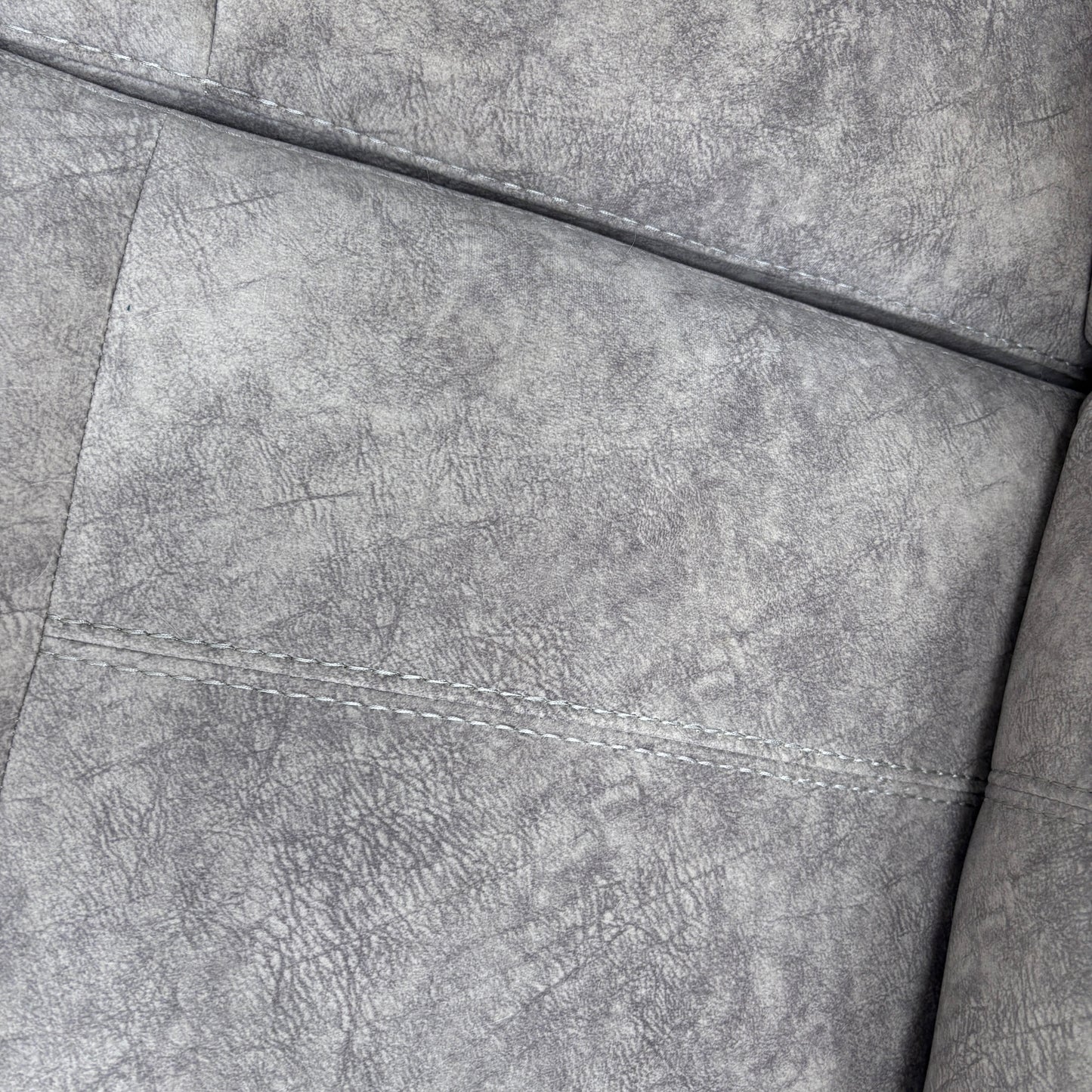 ‘Elixir’ Dapple Grey Marble Effect Manual Recliner 3 Seater Sofa