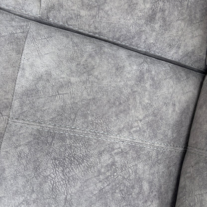 ‘Elixir’ Dapple Grey Marble Effect Manual Recliner 3 Seater Sofa