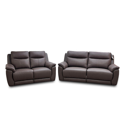 ‘Bobby’ Leather Cat-35/04 Oyster 3 + 2 Power Recliner Sofa Set