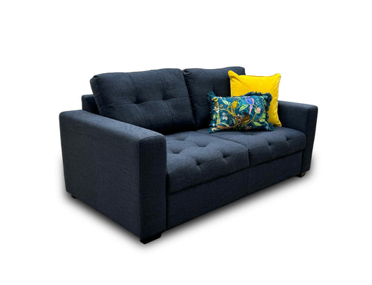 ‘Gather' Navy Plain Fabric 3 Seater Sofa