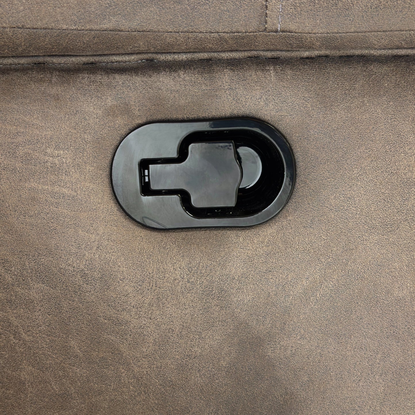 Close-up detail of the manual recliner lever (handle) integrated into the side of the 2 Seater Sofa.