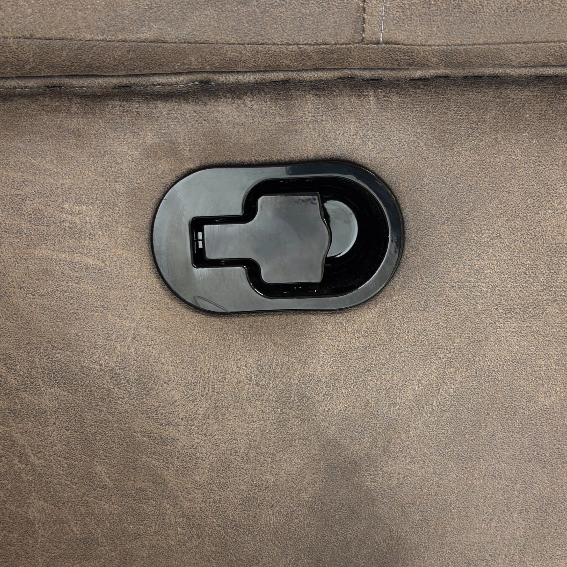 Close-up detail of the manual recliner lever (handle) integrated into the side of the 2 Seater Sofa.
