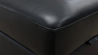 La-Z-Boy ‘Parker’ Calda Jet Black Leather Storage Footstool
