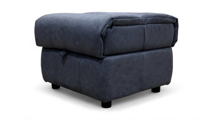 ‘Link’ Blue Fabric Storage Footstool
