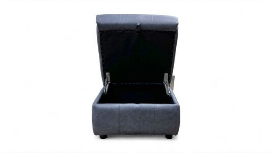 ‘Link’ Blue Fabric Storage Footstool
