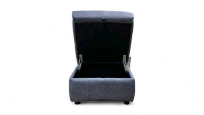 ‘Link’ Blue Fabric Storage Footstool