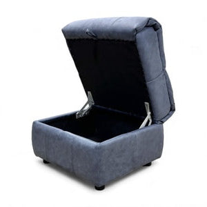 ‘Link’ Blue Fabric Storage Footstool
