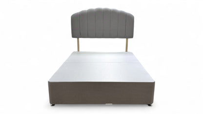 ‘Merlin’ Slate Grey Fabric King Bed with 4 Drawers