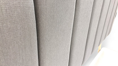 ‘Merlin’ Slate Grey Fabric King Bed with 4 Drawers