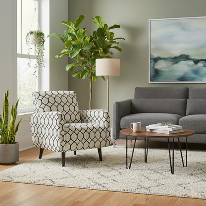 Alexander & James ’Sumptuous’ Natural Canto Fabric Accent Chair