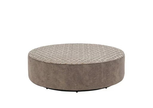 Mariah Fabric Dapple Choc/Trilogy Chocolate Twister Footstool