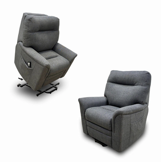 Parker Knoll ‘Hudson 23’ Charcoal Grey Fabric Lift and Rise Chair