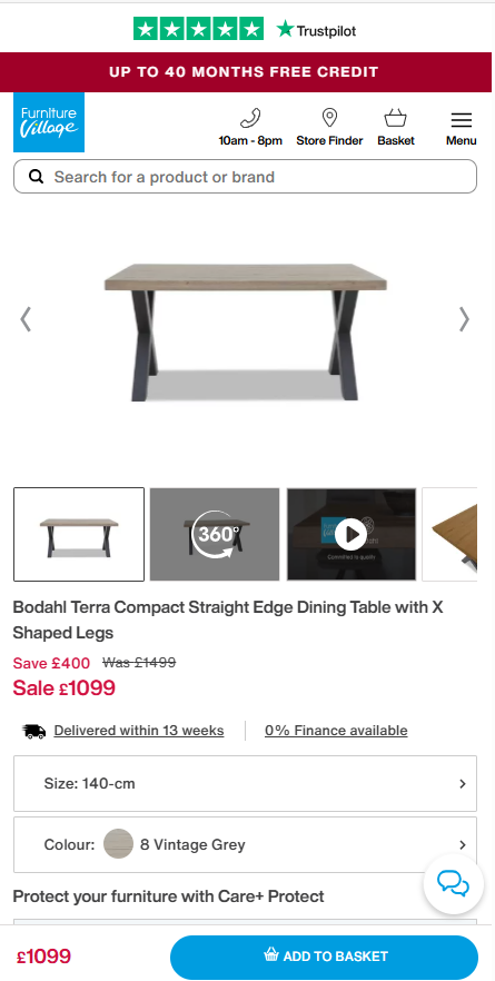 Price comparison