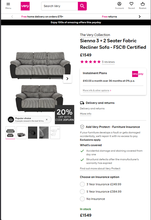 Price comparison