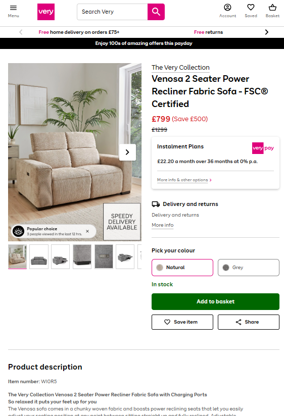 Price comparison