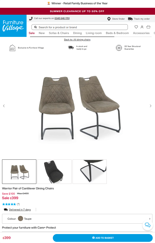 Price comparison