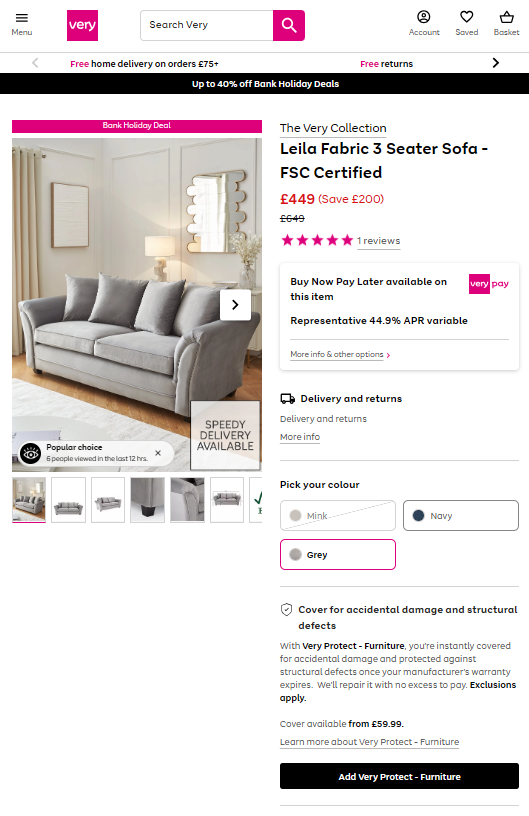 Price comparison