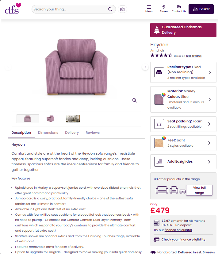 Price comparison