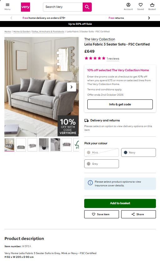 Price comparison