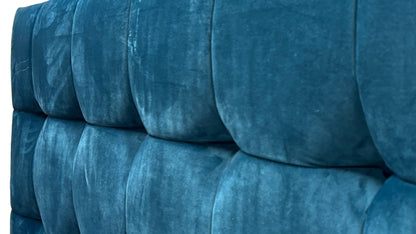 Sleep Story Memory Hybrid End Ottoman Divan Set + ‘Dice’ Floor Standing Headboard in Plush Atlantic Velvet - King