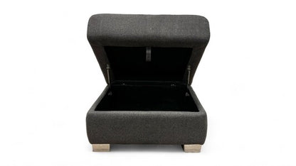 ‘Venezia’ Charcoal Fabric Footstool
