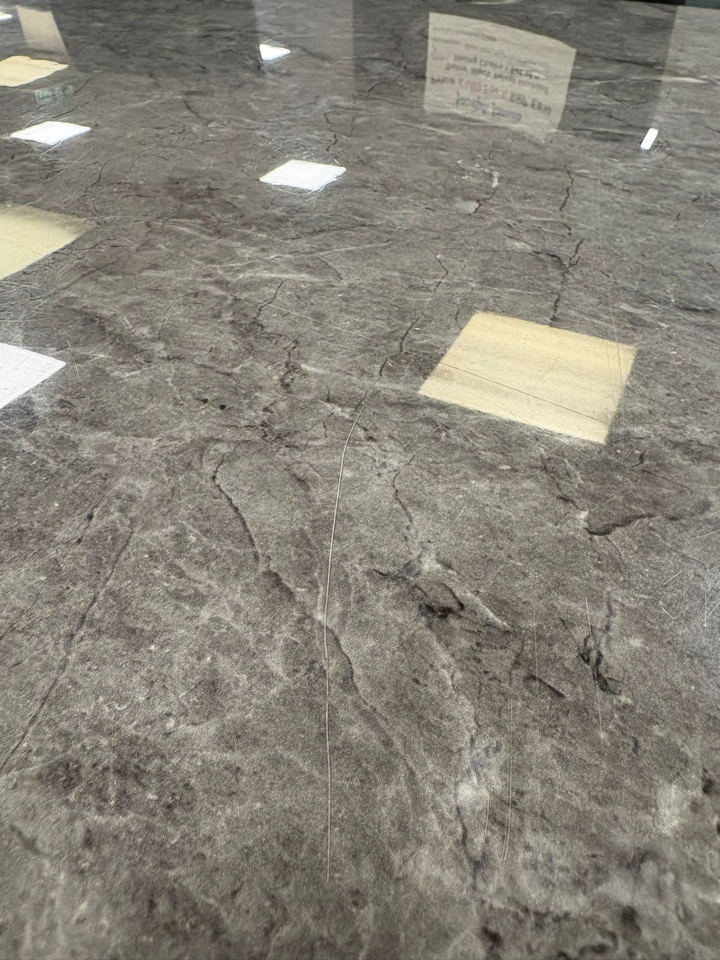 'Donnie’ Grey Real Marble Dining Table