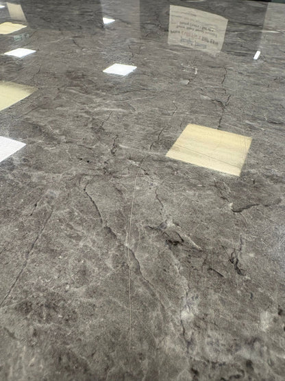 'Donnie’ Grey Real Marble Dining Table
