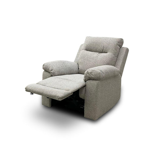 'Georgia' Natural Fabric Power Recliner Armchair