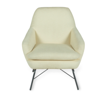'Acuta' Natural Boucle Fabric Accent Chair